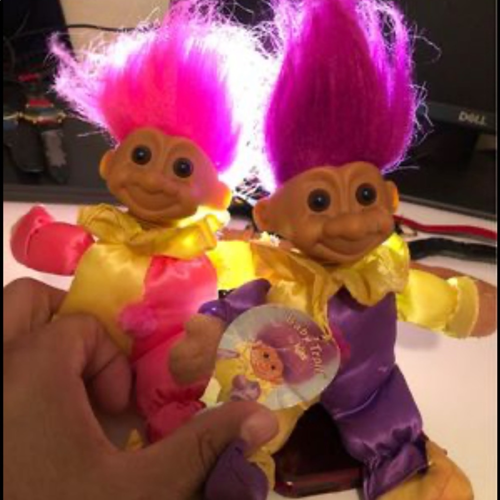 Vintage trolls with tags